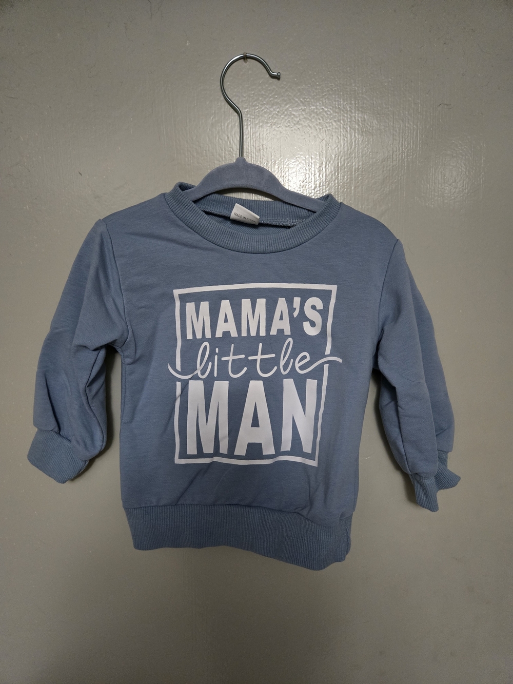 Mama's Little Man Blue Kids Sweatshirt